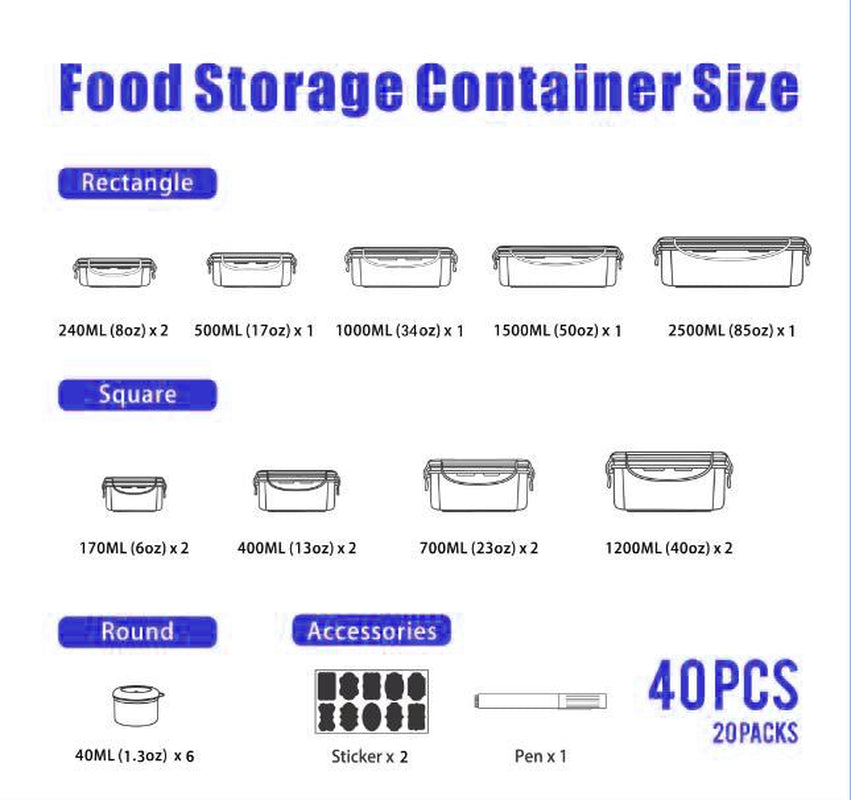 85Oz Airtight BPA-Free Food Containers for Fresh Storage