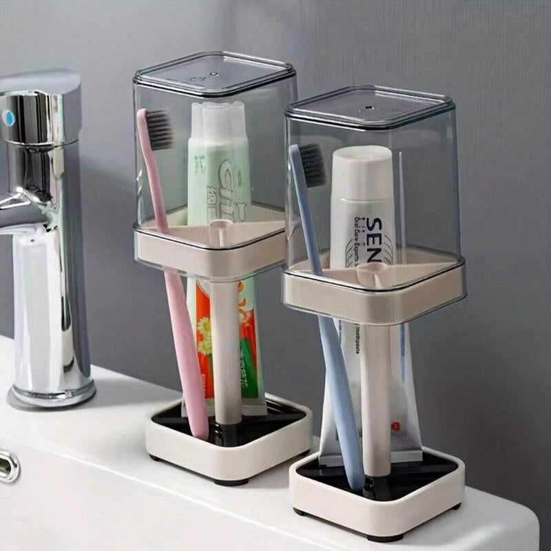 Couples' Toothbrush Holder with Cup: Organize Your Bathroom