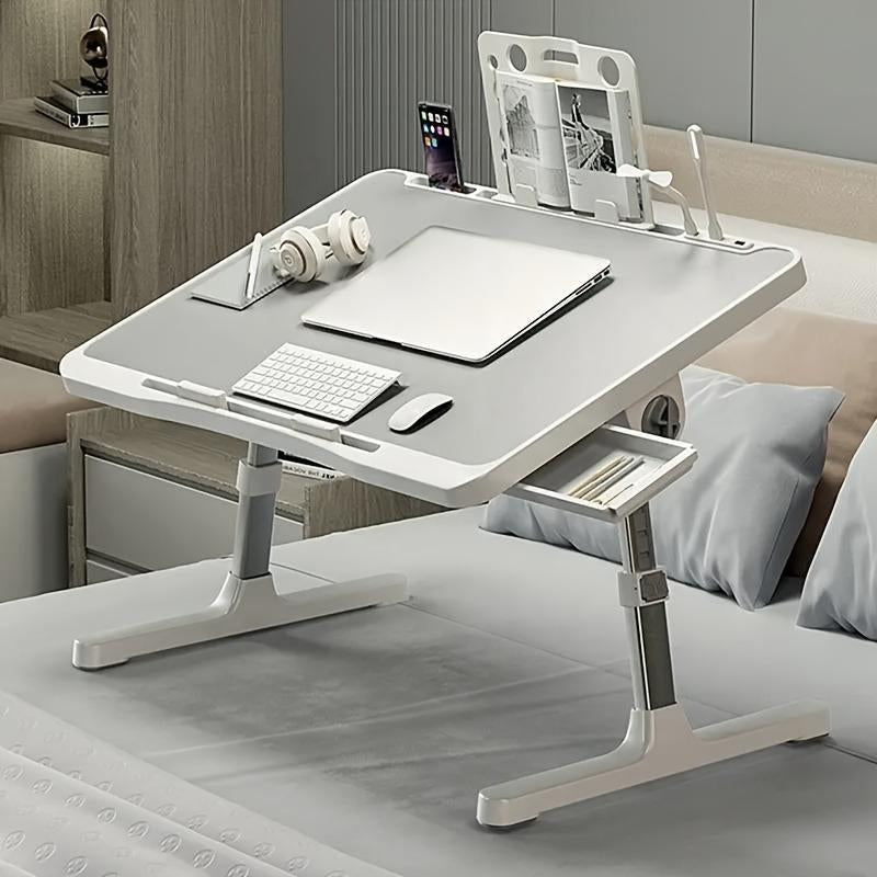 Portable Foldable Laptop Bed Desk with Storage & USB Ports