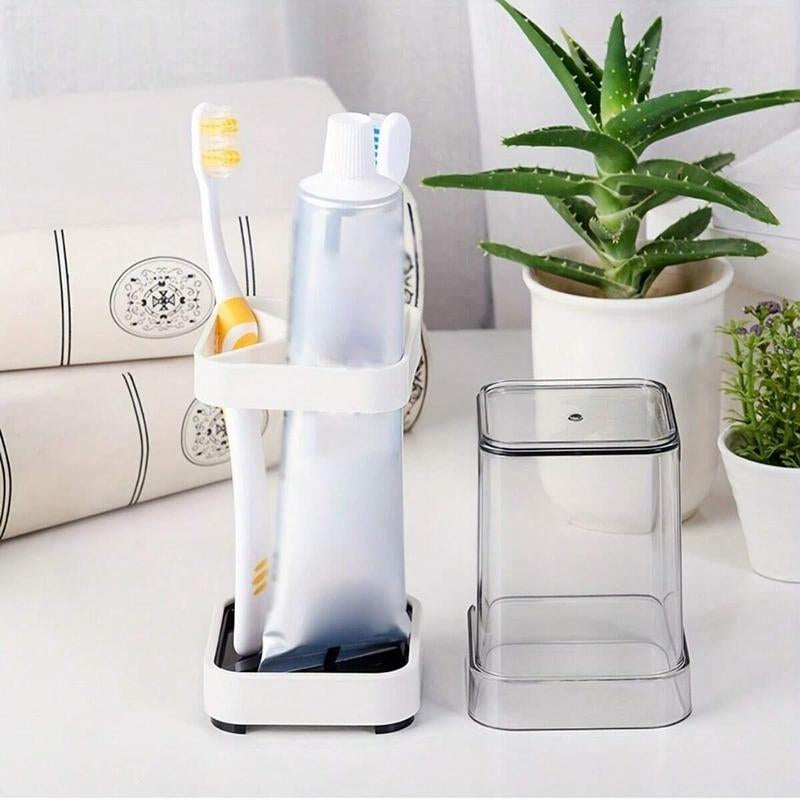 Couples' Toothbrush Holder with Cup: Organize Your Bathroom