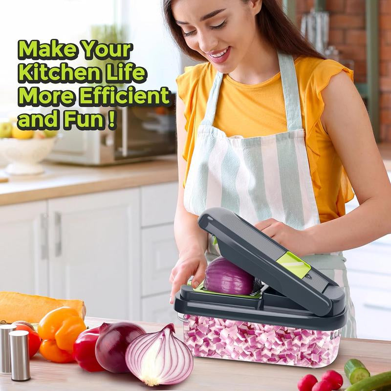 12-in-1 Vegetable Chopper: Professional Onion & Salad Cutter