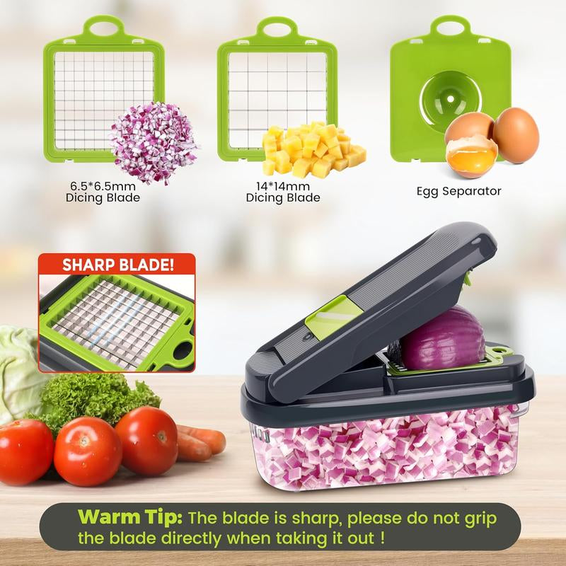 12-in-1 Vegetable Chopper: Professional Onion & Salad Cutter