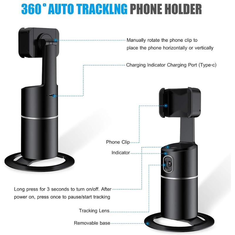 360° Auto Face Tracking Tripod for TikTok & Streaming