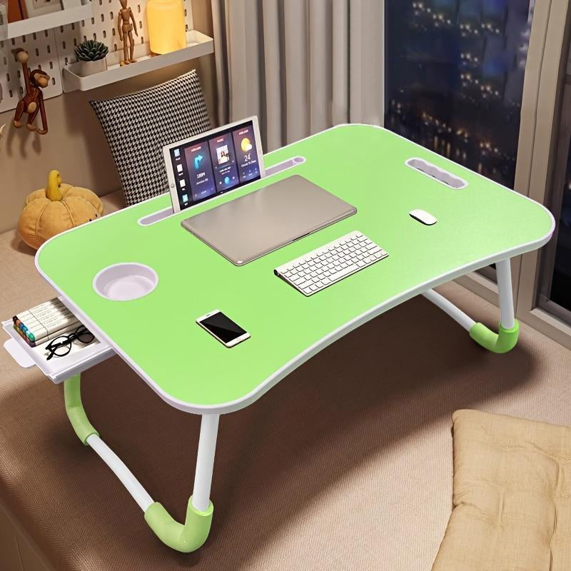 Portable Foldable Laptop Bed Desk with Storage & USB Ports