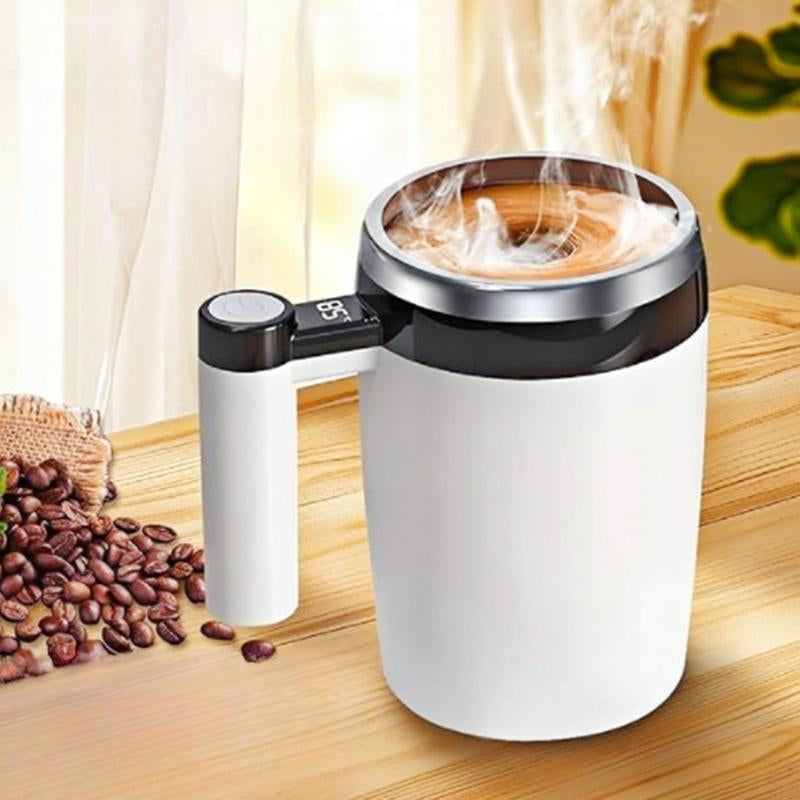 Smart Magnetic Stirring Mug with LCD & USB Rechargeable