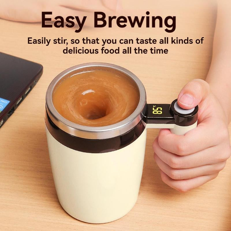 Smart Magnetic Stirring Mug with LCD & USB Rechargeable