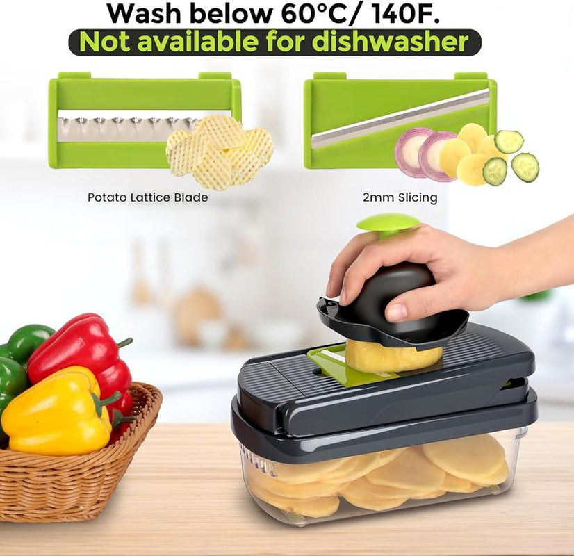 12-in-1 Vegetable Chopper: Professional Onion & Salad Cutter