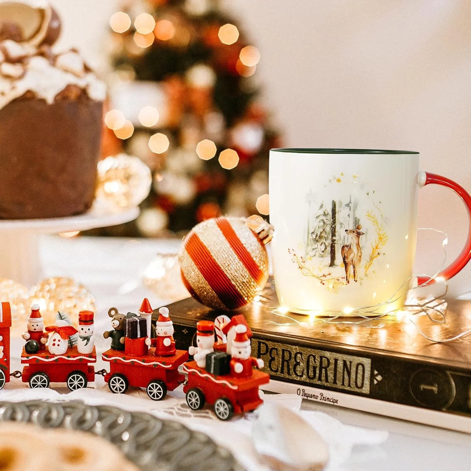 Futtumy Ceramic Mugs 4-Pack: Festive Holiday Gifts & Decor