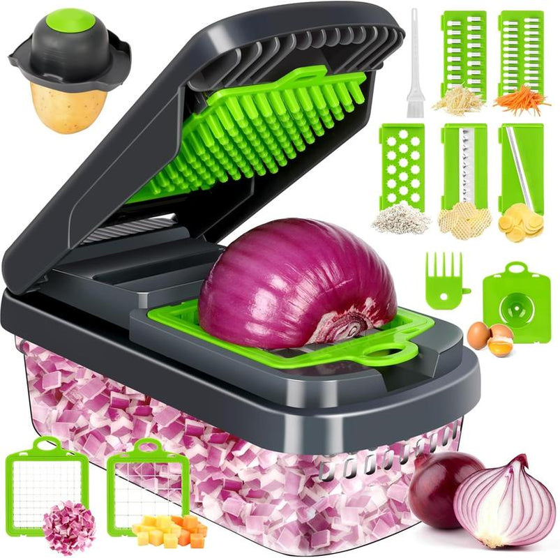 12-in-1 Vegetable Chopper: Professional Onion & Salad Cutter