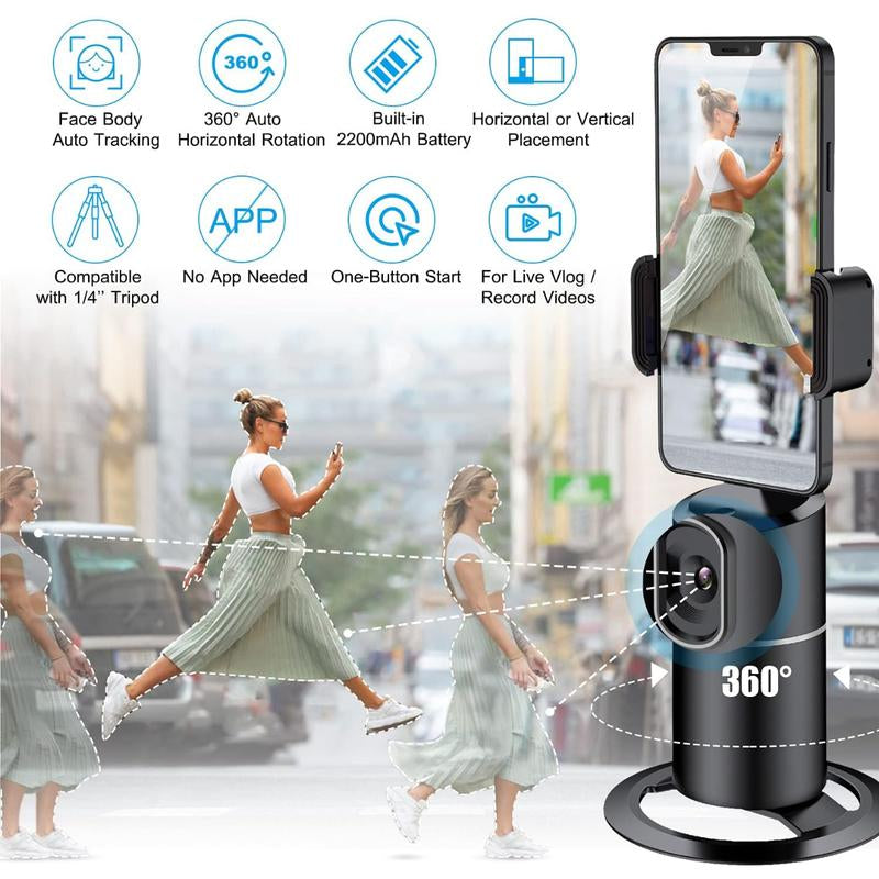 360° Auto Face Tracking Tripod for TikTok & Streaming