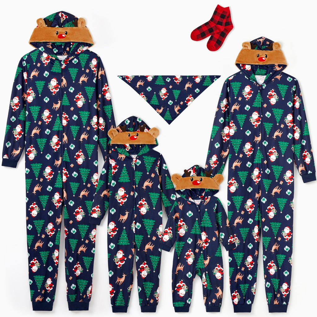 PatPat Reindeer Family Pajamas & Socks for Christmas Matching
