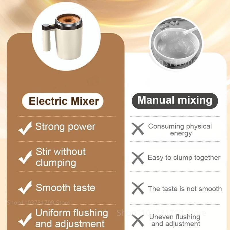 Smart Magnetic Stirring Mug with LCD & USB Rechargeable