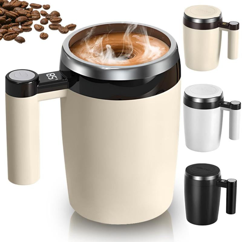 Smart Magnetic Stirring Mug with LCD & USB Rechargeable