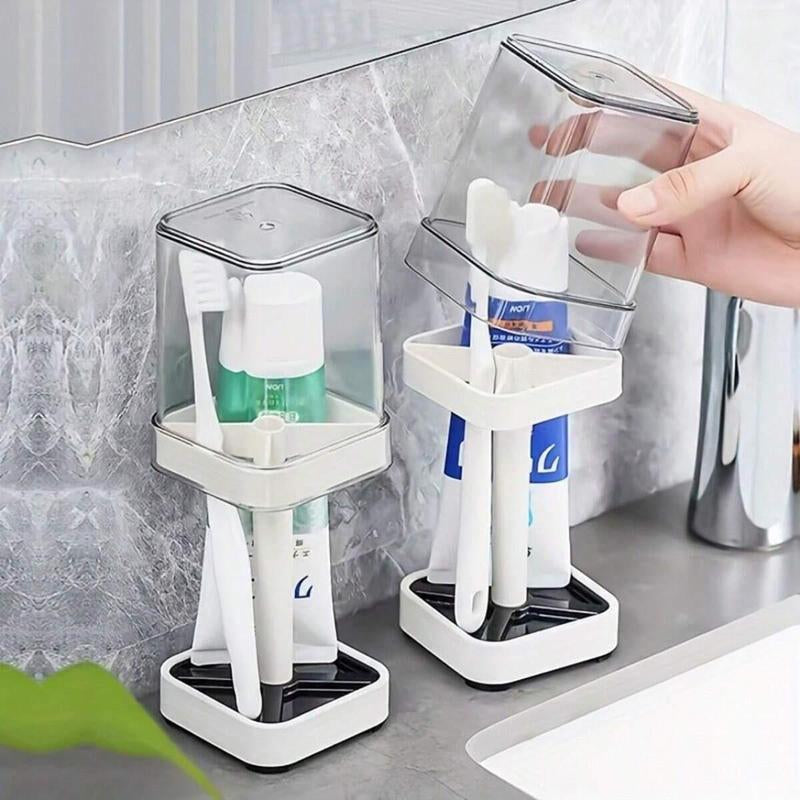 Couples' Toothbrush Holder with Cup: Organize Your Bathroom