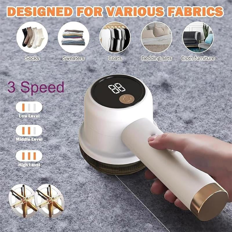 6-Blade LED Fabric Shaver: Efficiently Remove Lint & Fuzz